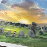 Image 2 of ORIGINAL ARTWORK - Stone Circle - 30x30cm