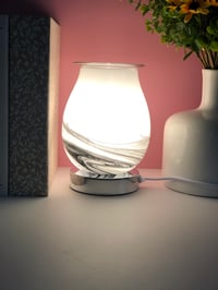 Image 2 of Black & White Swirl Electric wax warmer 