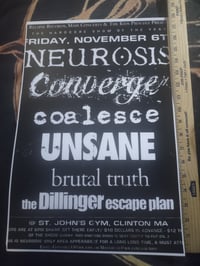 Neurosis/ Converge/ Unsane/ Dillinger/ Coalesce/ Brutal Truth - print error poster