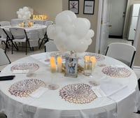 Image 1 of Plastic table set up for 6 people