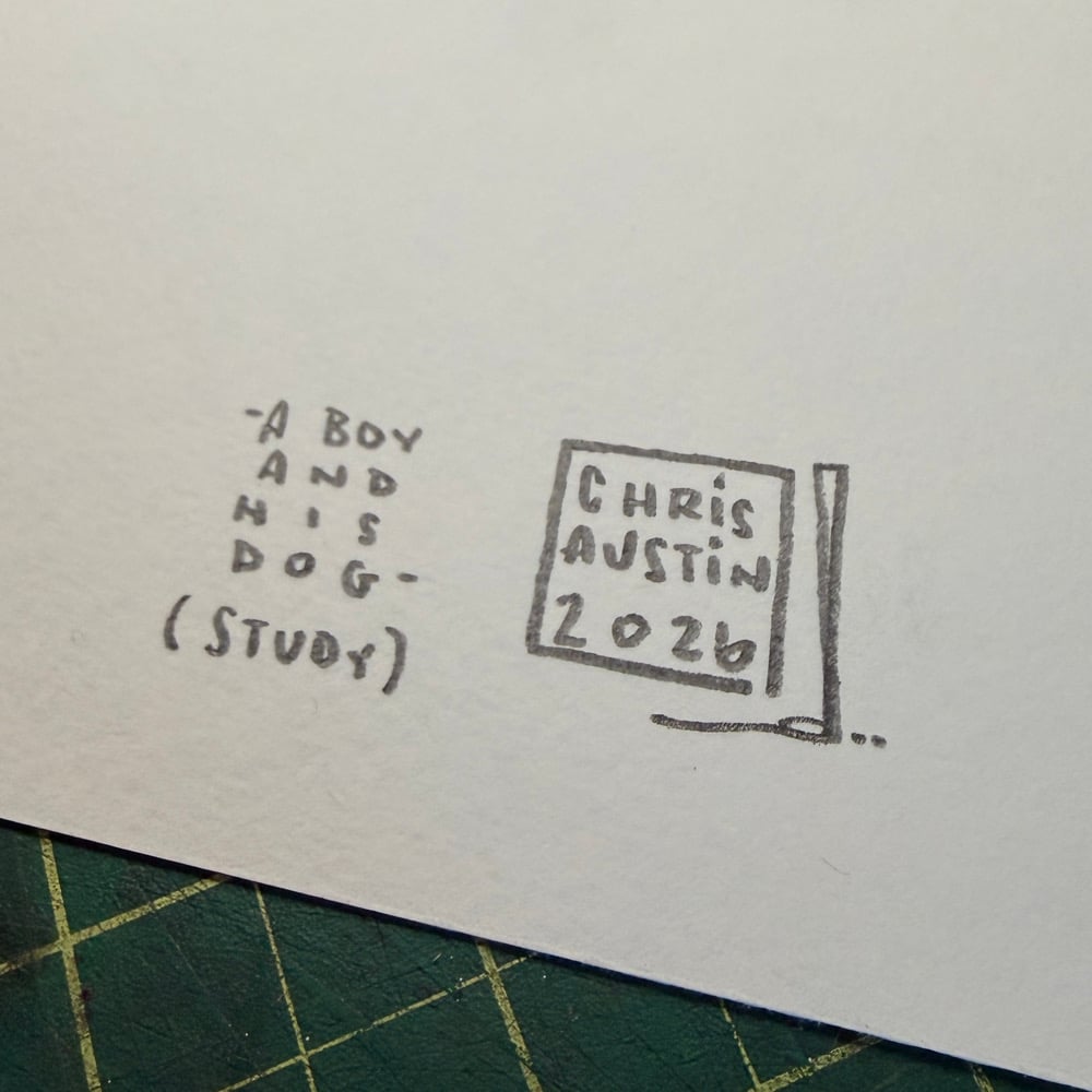 Image of -a boy and his dog- (study)