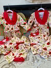 Image 2 of Girls Santa pjs and nightcoat set 