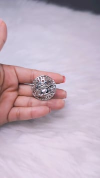 Image 5 of ADR45012_ Big American Diamond Adjustable Ring