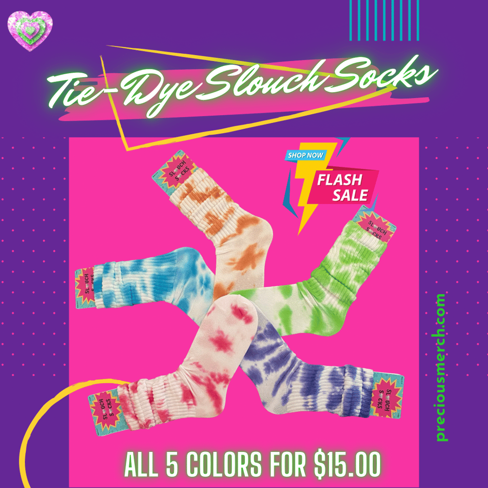 Precious Merch Exclusive Tie Dye Slouch Socks  