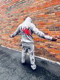 Image 4 of GREY RHINESTONE KW TRACKSUIT