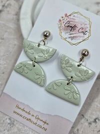 Image 2 of Half Moon Mint Earrings