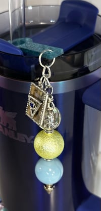 Image 2 of Starshine Blue and Green Tumbler Straw Bauble