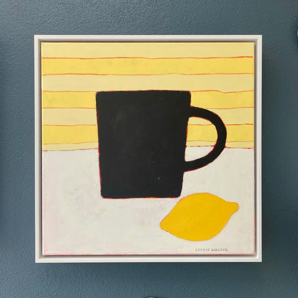 Image of Black Cup and Lemon