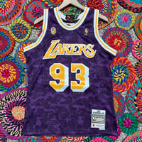 Image 1 of NEW BAPE x Mitchell & Ness Los Angeles Lakers Jersey Size M
