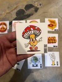 Retro Mushroom Character Sticker