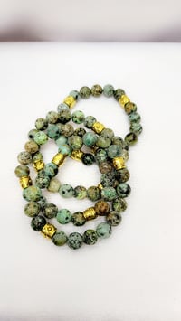 Image 2 of Matt African Tortoise beaded bracelet 