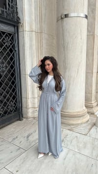 Image 2 of Lace abaya Blue