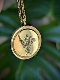 Image 2 of Birth Month Flower Pendant 