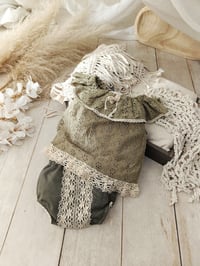 Image 1 of Ana baby girl set for photoshoot | age 9-12 months | boho khaki green