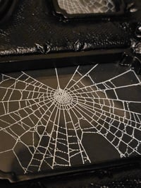 Image 4 of Ornate Black Spider Web Clock 