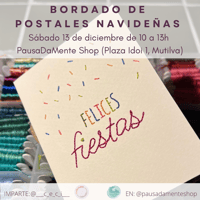 Image 1 of Taller de bordado de postales navideñas