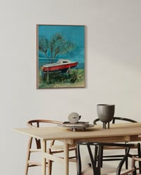 Image 6 of Painting / maleri / "Islands Brygge – Malerdrømme og tankestreger – Nokken III" / 60x75 cm