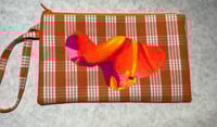 Orange Palaka clutch with Maui Island