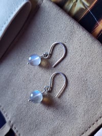 Image 2 of Labradorite Earrings, Gold-filled, Sterling Silver, Minimalist Earrings