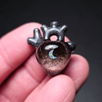 Image 1 of MEDIUM "LOVE YOU TO THE MOON AND BACK" ANATOMICAL HEART PENDANT 3