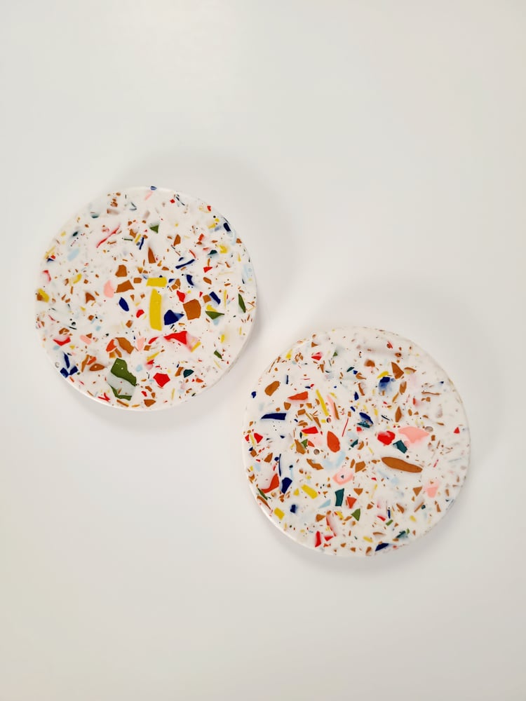 Image of Duo de sous-verres terrazzo funfetti 