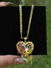 H/eart cat necklace 