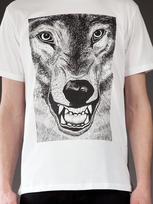 Wolf print 2025 t shirt