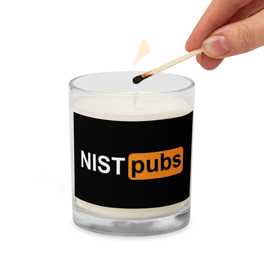 NISTPubs Glass jar soy wax candle