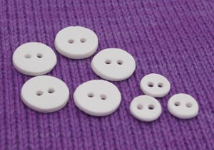 Image of NEW 20mm and 13mm Plain Porcelain Buttons