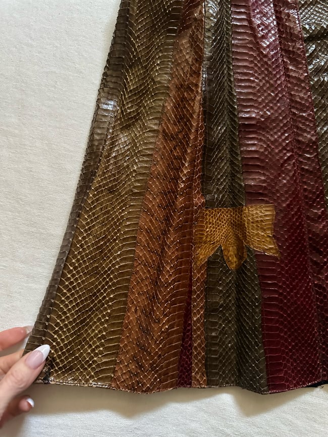 late 1960s London snakeskin mini dress