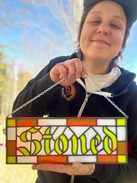 Image 3 of Stoned Stained Glass Sign
