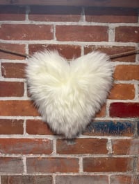 Image 1 of Sheepskin WHITE Wool Leather Shearling Pieces in Roundish Natural Shapes 