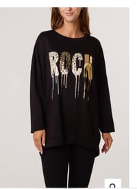 Image 5 of FOIL ROCK BACK ZIP SWEATSHIRT