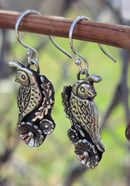 Image 4 of Sterling Silver Floral Quail Earrings