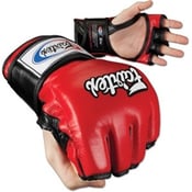 Image of Fairtex Ultimate Combat Gloves, Open Thumb - in blue/red/black/white