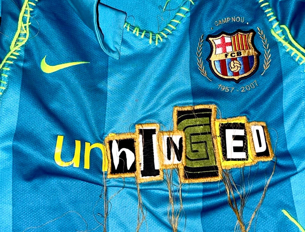 Image of THE END IS NEAR X HARTEX UNHINGED MESSY FOOTBALL SHIRT
