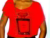 Image of *NEW* Red Black & Gold "Cut off" Flare Size Small