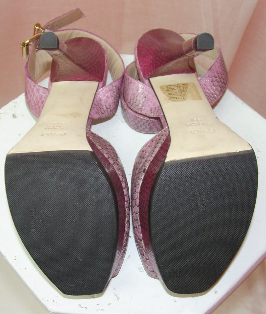 Image of Fab Fendi Snakeskin Platforms