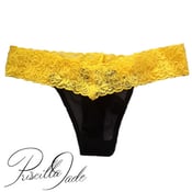 Image of Yellow/Black Bobette Thong