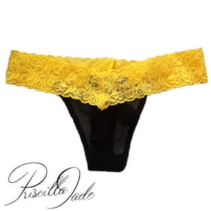 Image of Yellow/Black Bobette Thong