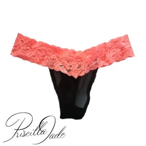 Image of Salmon/Black Bobette Thong
