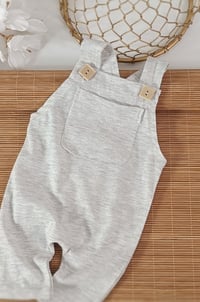 Image 2 of Newborn boys romper Dylan - light grey melange