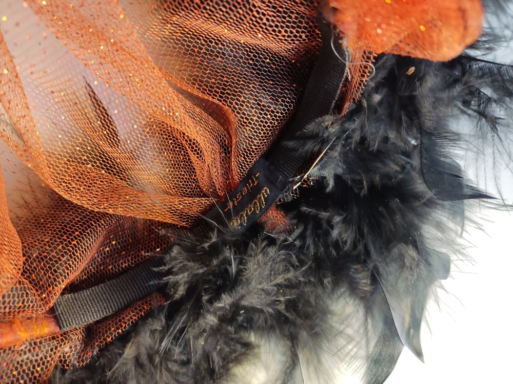 Image of Cerchietto piume e veletta Halloween 