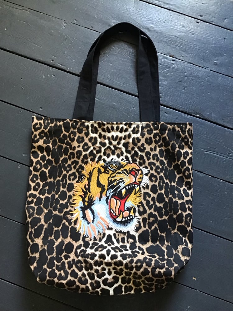 tiger leopard print shoulder bag copy copy