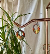 Image 1 of Enamelled earrings red/orange