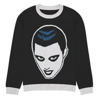 Image 10 of Oh My Goth White Trim Knitted crew neck sweater