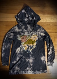 Image 2 of Upcycled “Tie Dye purple rose”  hoodie