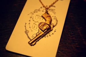 Image of Brass Pistol Necklace