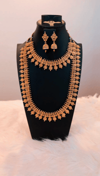 Image 1 of Tem_6007-Combo Temple Jewelry Necklace Set Featuring Goddess Laxmi & Radha-Krishna 