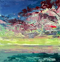 Image 5 of “I can’t see you anymore” oil on wood 5 x 5 inches